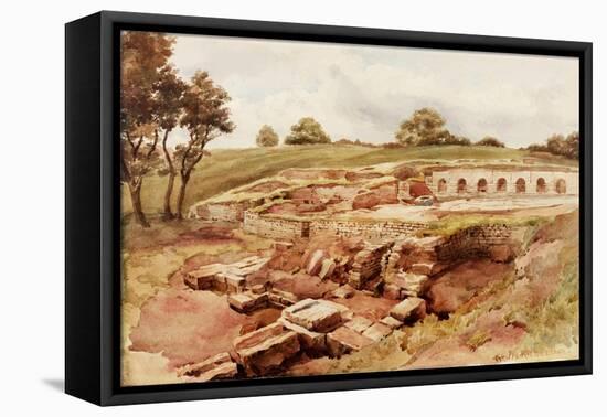 The Roman Baths, Chesters, North Tyne (North View) (Bodycolour, Pencil and W/C on Paper)-Charles Richardson-Framed Premier Image Canvas