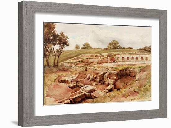 The Roman Baths, Chesters, North Tyne (North View) (Bodycolour, Pencil and W/C on Paper)-Charles Richardson-Framed Giclee Print