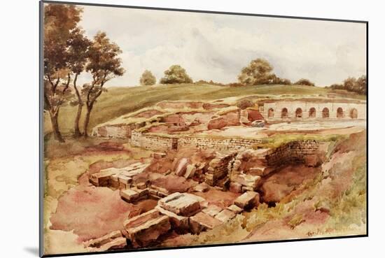 The Roman Baths, Chesters, North Tyne (North View) (Bodycolour, Pencil and W/C on Paper)-Charles Richardson-Mounted Giclee Print