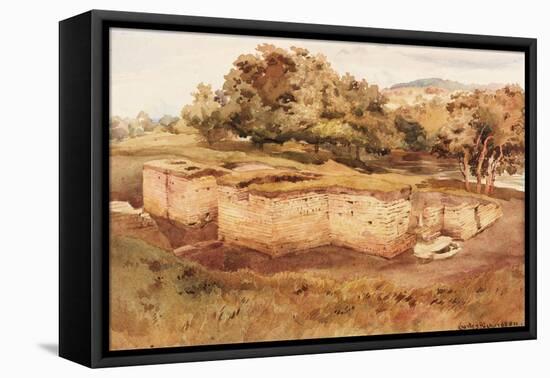The Roman Baths, Chesters, North Tyne (West View) (Bodycolour on Paper)-Charles Richardson-Framed Premier Image Canvas