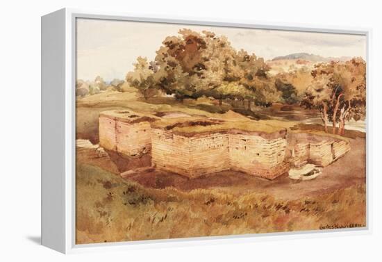 The Roman Baths, Chesters, North Tyne (West View) (Bodycolour on Paper)-Charles Richardson-Framed Premier Image Canvas