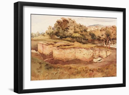 The Roman Baths, Chesters, North Tyne (West View) (Bodycolour on Paper)-Charles Richardson-Framed Giclee Print