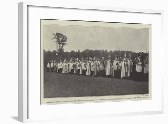 The Roman Catholic Celebration of the Thirteenth Centenary of St Augustine's Landing at Ebbsfleet-null-Framed Giclee Print