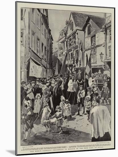 The Roman Catholic Procession in Honour of the Fete Dieu at Dinan-Frederic De Haenen-Mounted Giclee Print
