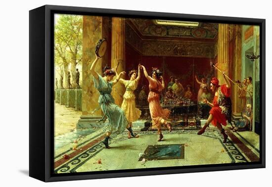 The Roman Dance (Oil on Canvas)-Ettore Forti-Framed Premier Image Canvas