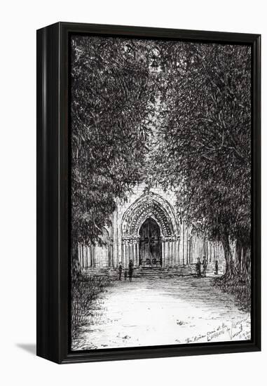 The Roman Door, L'Abbey De Blassimon, 2010-Vincent Alexander Booth-Framed Premier Image Canvas