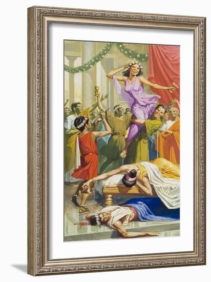 The Roman Festival of Saturnalia-Severino Baraldi-Framed Giclee Print