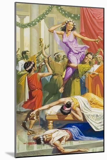 The Roman Festival of Saturnalia-Severino Baraldi-Mounted Giclee Print