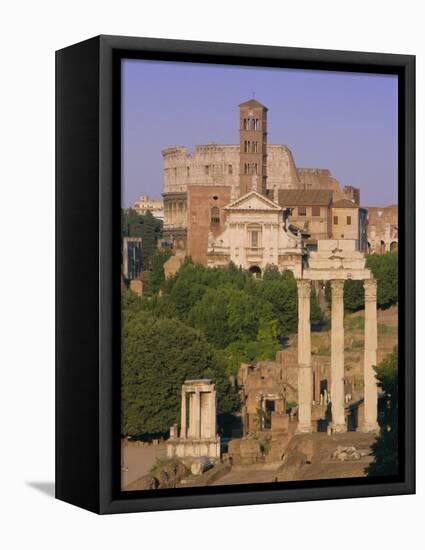 The Roman Forum and Colosseum, Unesco World Heritage Site, Rome, Lazio, Italy, Europe-Gavin Hellier-Framed Premier Image Canvas