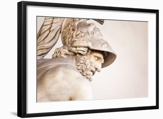 The Roman Sculpture of Menelaus Supporting the Body of Patroclus-magann-Framed Art Print