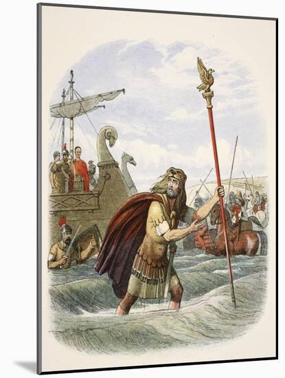 The Roman Standard Bearer of the Tenth Legion Landing in Britain-James William Edmund Doyle-Mounted Giclee Print