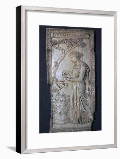 The Roman Symmacki Diptych, 4th century. Artist: Unknown-Unknown-Framed Giclee Print