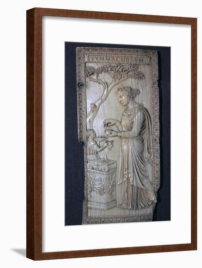 The Roman Symmacki Diptych, 4th century. Artist: Unknown-Unknown-Framed Giclee Print