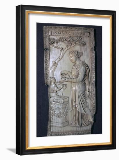 The Roman Symmacki Diptych, 4th century. Artist: Unknown-Unknown-Framed Giclee Print