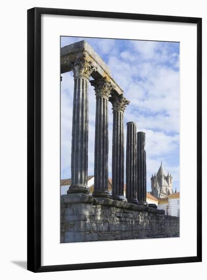 The Roman Temple of Diana and the Tower of Evora Cathedral-Alex Robinson-Framed Photographic Print