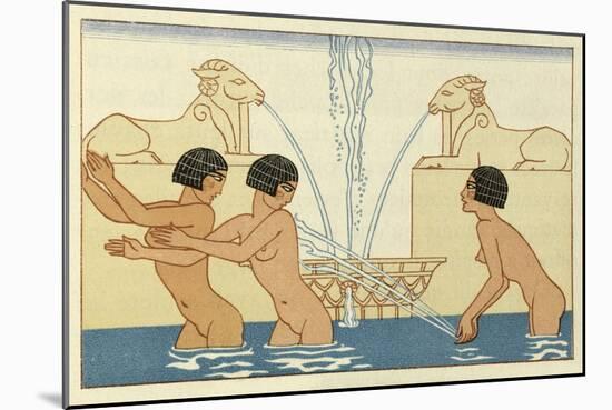 The Romance of a Mummy-Georges Barbier-Mounted Giclee Print