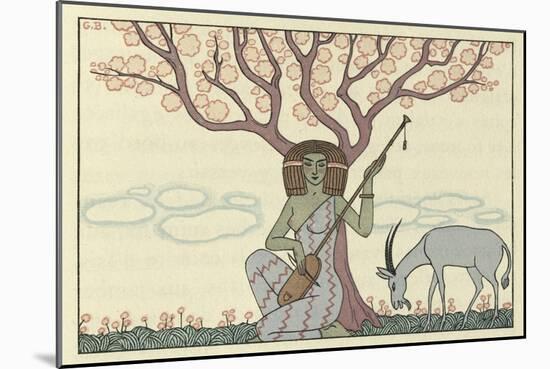 The Romance of a Mummy-Georges Barbier-Mounted Giclee Print