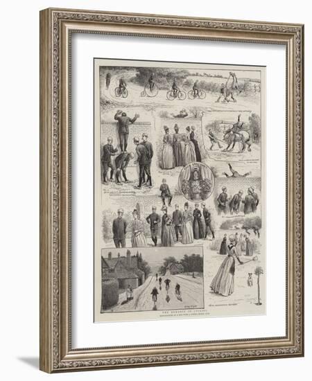 The Romance of Cycling-Harry Hamilton Johnston-Framed Giclee Print