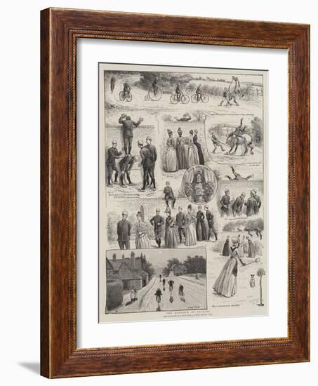 The Romance of Cycling-Harry Hamilton Johnston-Framed Giclee Print