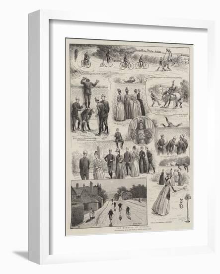 The Romance of Cycling-Harry Hamilton Johnston-Framed Giclee Print