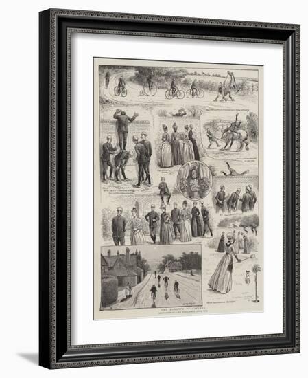 The Romance of Cycling-Harry Hamilton Johnston-Framed Giclee Print