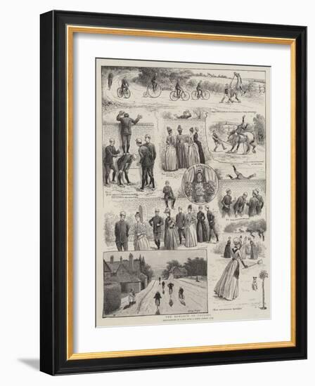 The Romance of Cycling-Harry Hamilton Johnston-Framed Giclee Print