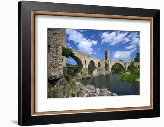 The Romanesque Bridge, Besalu, Catalonia, Spain-Rob Cousins-Framed Photographic Print