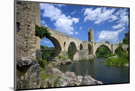 The Romanesque Bridge, Besalu, Catalonia, Spain-Rob Cousins-Mounted Photographic Print