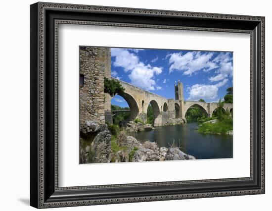 The Romanesque Bridge, Besalu, Catalonia, Spain-Rob Cousins-Framed Photographic Print