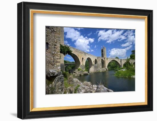 The Romanesque Bridge, Besalu, Catalonia, Spain-Rob Cousins-Framed Photographic Print