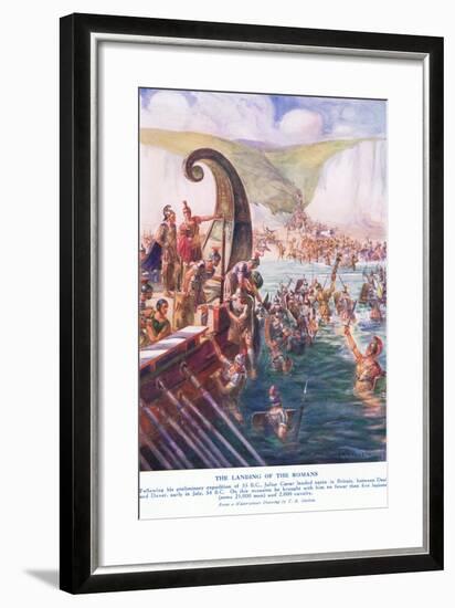 The Romans Arriving in Britain-Joseph Ratcliffe Skelton-Framed Giclee Print