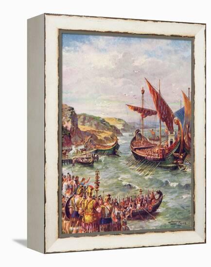 The Romans Leave England-Harry Payne-Framed Stretched Canvas