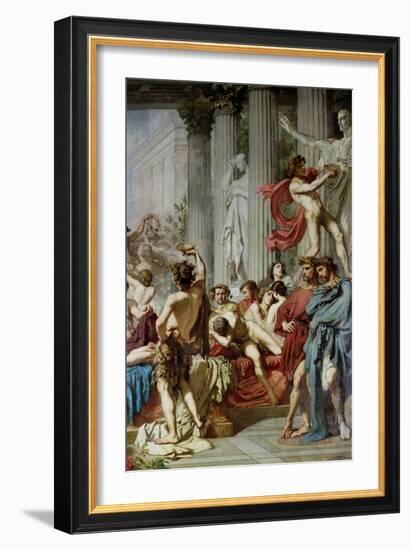 The Romans of the Decadence, Detail of the Right Hand Group, 1847-Thomas Couture-Framed Giclee Print