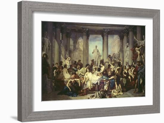 The Romans of the Decadence (Les Romains De La Décadence), 1847-Thomas Couture-Framed Giclee Print