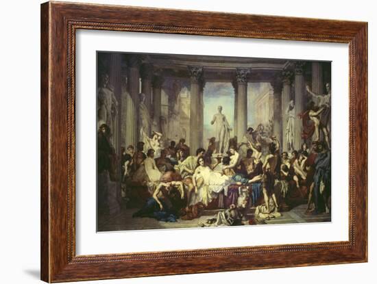 The Romans of the Decadence (Les Romains De La Décadence), 1847-Thomas Couture-Framed Giclee Print