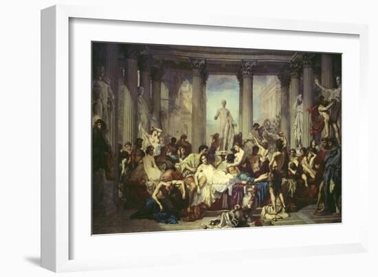 The Romans of the Decadence (Les Romains De La Décadence), 1847-Thomas Couture-Framed Giclee Print