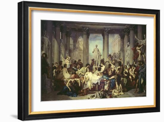 The Romans of the Decadence (Les Romains De La Décadence), 1847-Thomas Couture-Framed Giclee Print