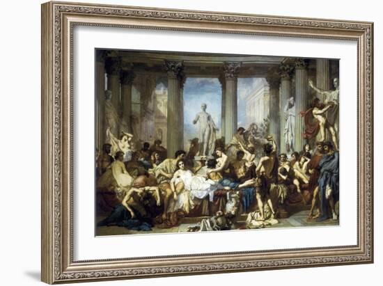 The Romans of the Decadence-Thomas Couture-Framed Art Print