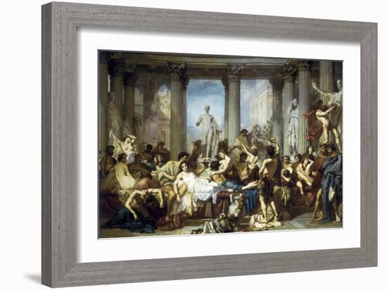 The Romans of the Decadence-Thomas Couture-Framed Art Print