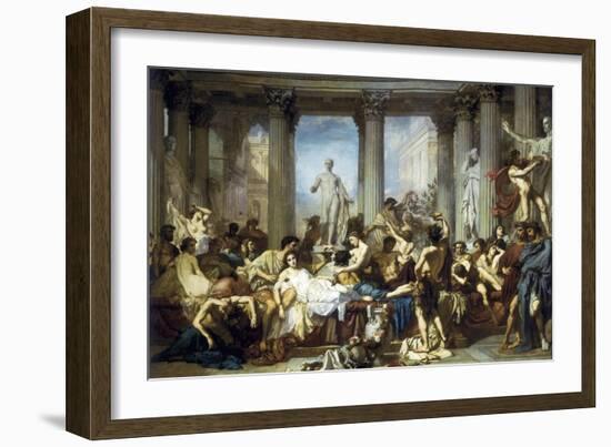 The Romans of the Decadence-Thomas Couture-Framed Art Print