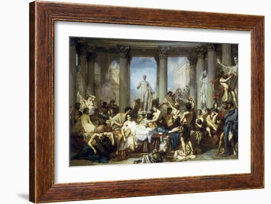 The Romans of the Decadence-Thomas Couture-Framed Art Print