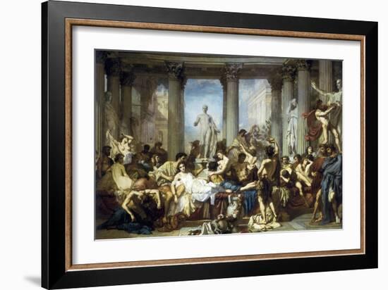 The Romans of the Decadence-Thomas Couture-Framed Art Print