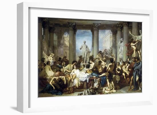 The Romans of the Decadence-Thomas Couture-Framed Art Print