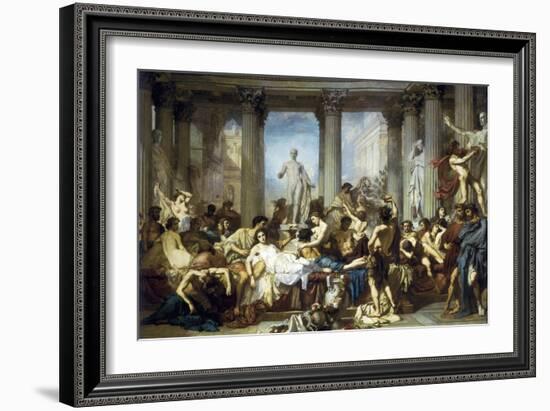 The Romans of the Decadence-Thomas Couture-Framed Art Print