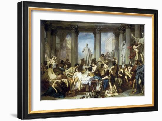 The Romans of the Decadence-Thomas Couture-Framed Art Print