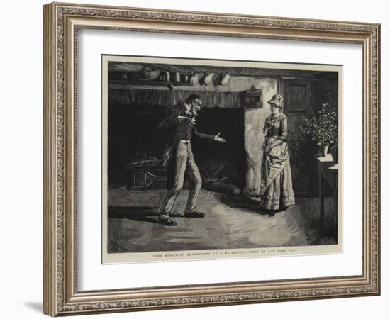 The Romantic Adventures of a Milkmaid, What Be You Here For?-Charles Stanley Reinhart-Framed Giclee Print