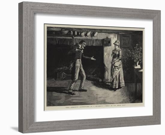 The Romantic Adventures of a Milkmaid, What Be You Here For?-Charles Stanley Reinhart-Framed Giclee Print