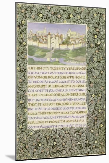 The Romaunt of the Rose, circa 1890-William Morris-Mounted Giclee Print