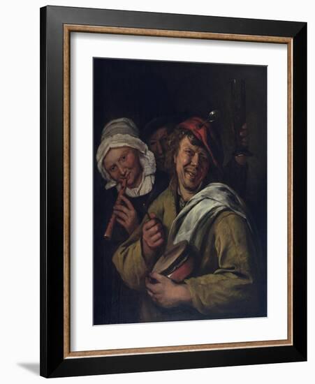 The Rommelpot: Interior with Three Figures-Jan Havicksz Steen-Framed Giclee Print