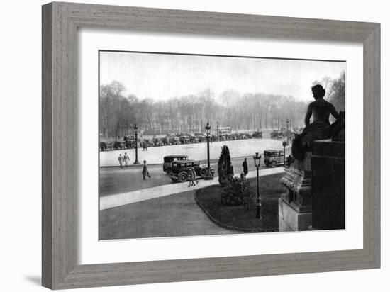 The Rond Point and Georges Clemenceau Place, Paris, 1931-Ernest Flammarion-Framed Giclee Print